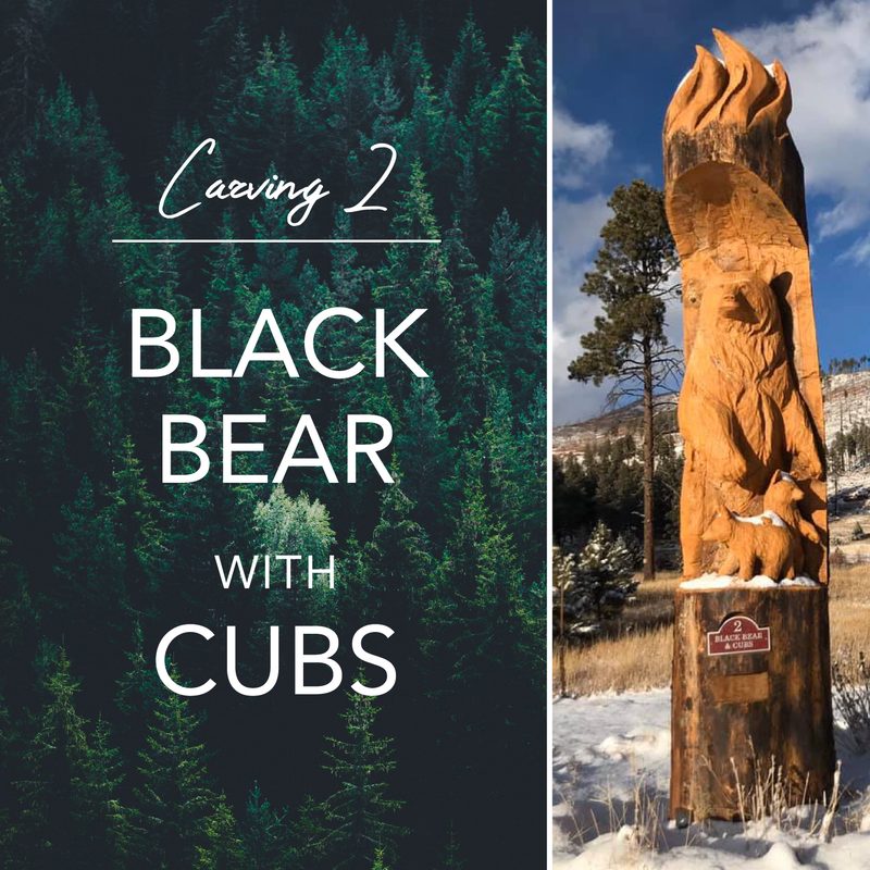 Carving 2: Black Bear and Cubs