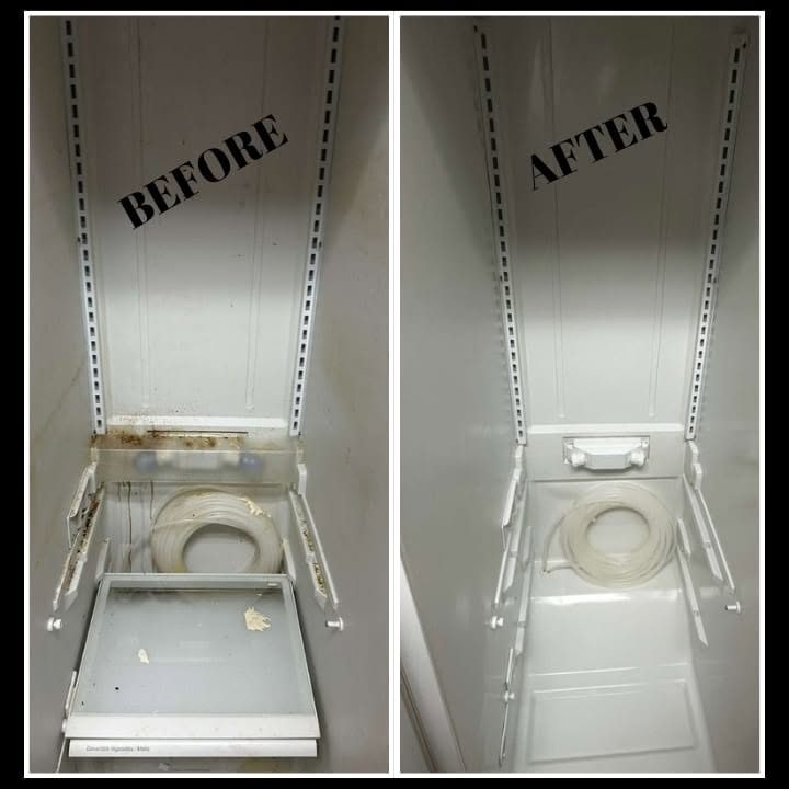 Before and after: a refrigerator ice-maker detailed