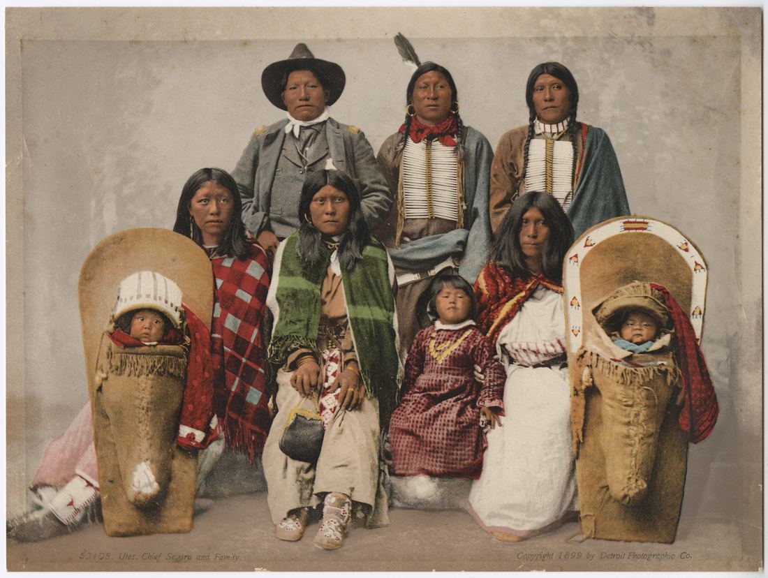 Chief Sevara and his family, Ute, about 1885